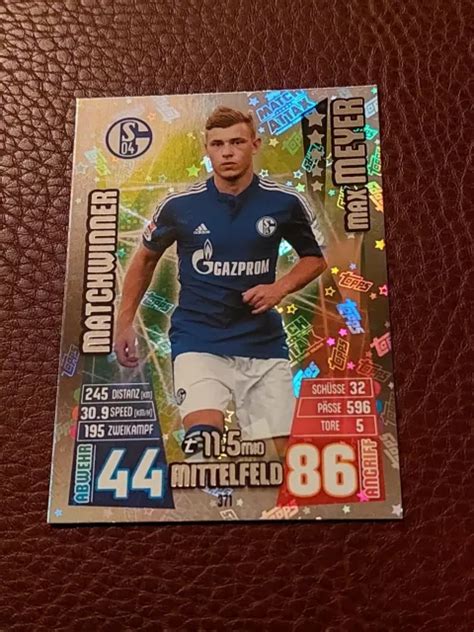 Topps Match Attax Bundesliga Max Meyer Vincitore Eur