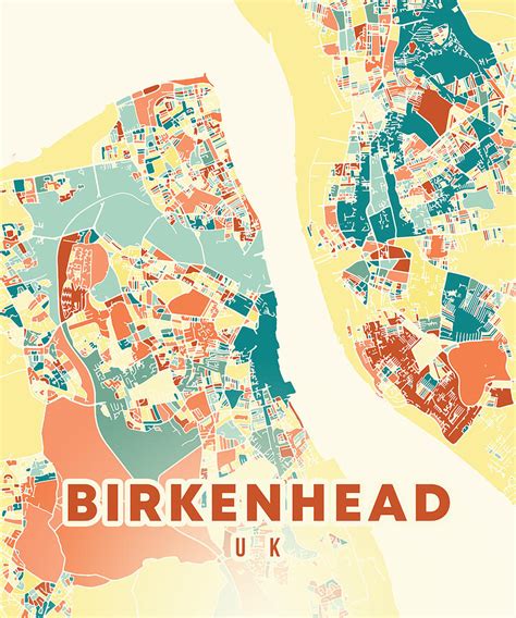 Birkenhead Uk Map Digital Art By Alexandru Chirila Pixels