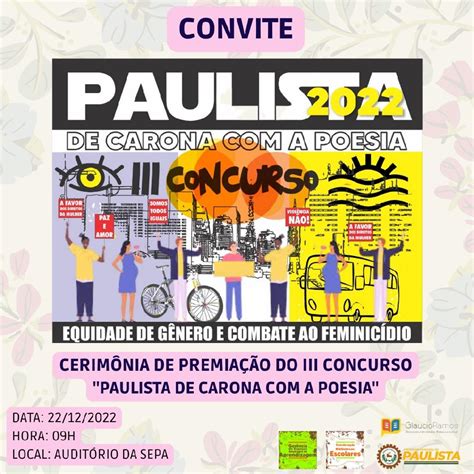 Concurso Paulista De Carona A Poesia Premia Alunos Da Rede