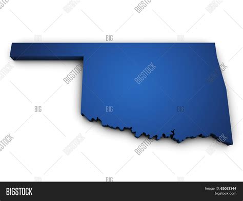 Map Oklahoma State 3D Image & Photo (Free Trial) | Bigstock