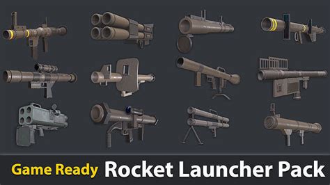 3D model Rocket Launcher Pack Game Ready VR / AR / low-poly | CGTrader