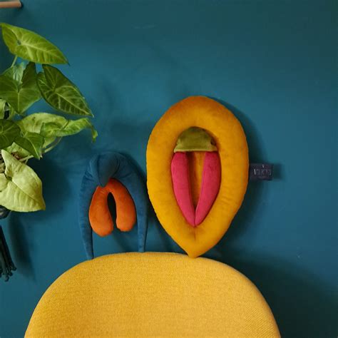 Vulva Pillows Anatomy Set Colorful Plushy Puppets For Sex Etsy