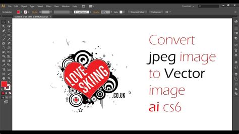 How To Convert A Jpeg Into Vector In Illustrator Cs Youtube