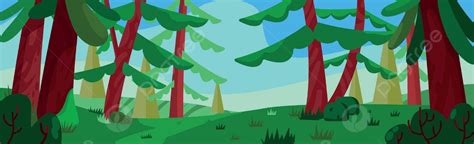 Ilustración Vectorial De Un Denso Bosque Mixto Con Luz Solar Panorámica ...