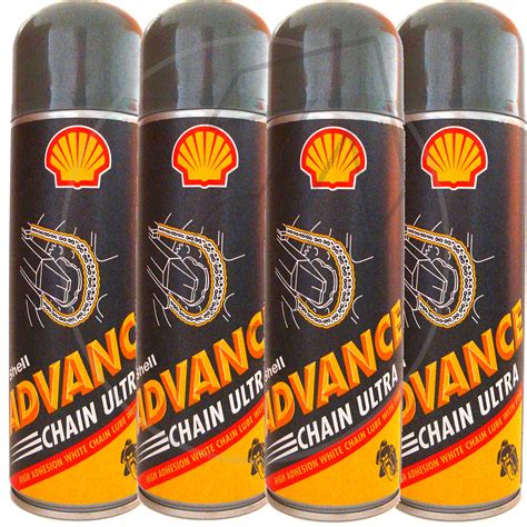 4x300ml SHELL KETTENSPRAY WEIß TEFLON KETTENSPRAY WEIß SHELL ADVANCE ...