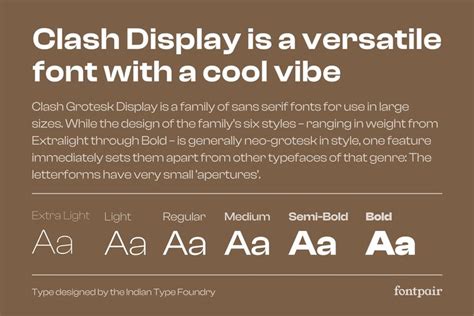 Clash Display - Font Combinations & Similar Fonts - Fontpair | Font combinations, Fonts, Latest ...