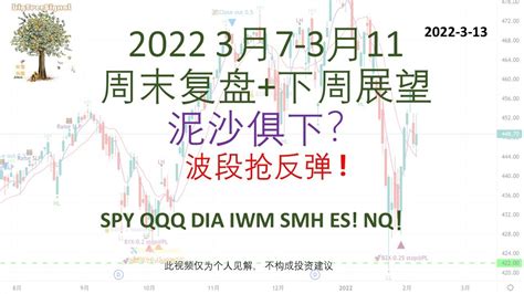 美股bigtreesignal 波段抢反弹 Qqq Spy Dia Iwm Es Nq 下周展望 Youtube