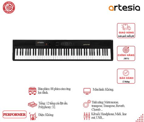 Đàn Piano Điện Artesia Performer| Piano điện giá rẻ mới 100%