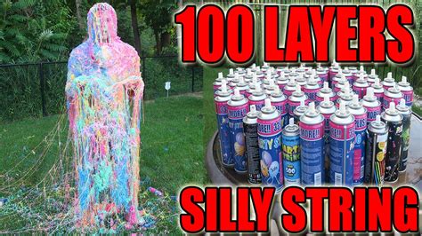 100 Layers Cans Of Silly String 100 Layers Challenge Challenges