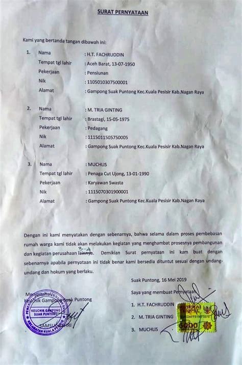 Detail Surat Pernyataan Ganti Rugi Koleksi Nomer 21