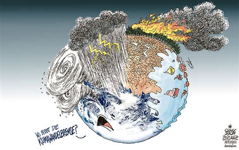 Oliver Schopf Politische Karikatur Klima Umwelt Nach Strom Und