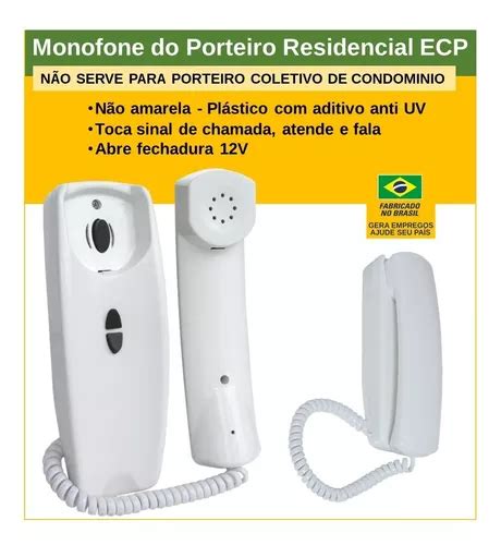 Monofone Interfone Residencial P Porteiro Eletr Nico Ecp Mercadolivre