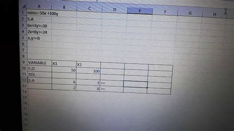 Método Simplex en Excel Solver YouTube