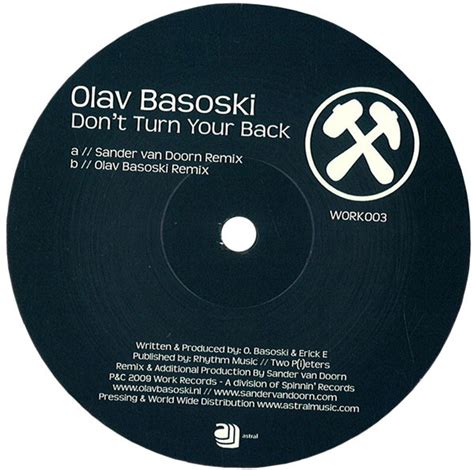 Olav Basoski Don T Turn Your Back 2009 Vinyl Discogs