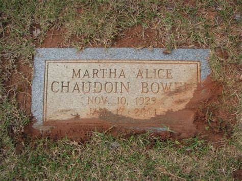 Martha Alice Chaudoin Bowen Memorial Find A Grave