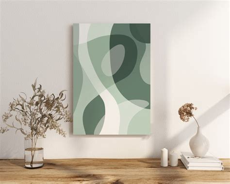 Sage Green Canvas Wall Art Large Bedroom Art Dining Room Etsy