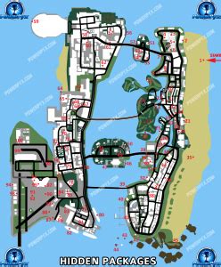 Gta Vice City Map Of Hidden Packages