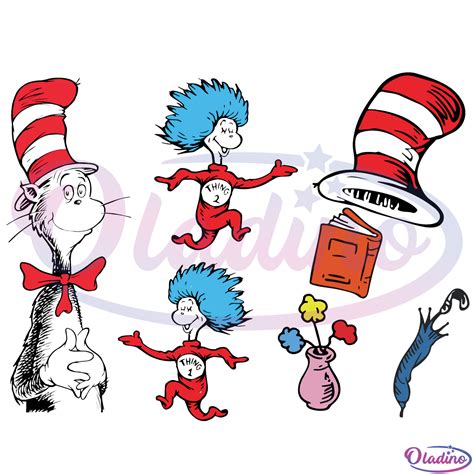 Bundle Dr Seuss Character SVG Digital File, Dr Seuss Svg