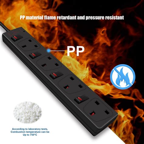 4 Gang Individually Switched Surge Protected Extension Lead