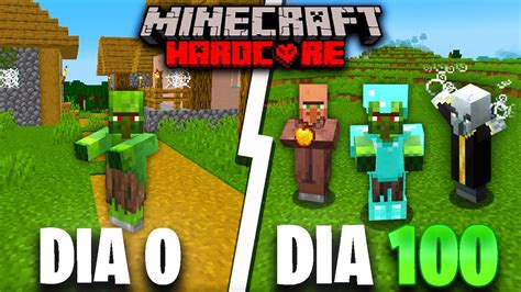 Sobreviv D As Siendo Un Aldeano Zombie En Minecraft Hardcore