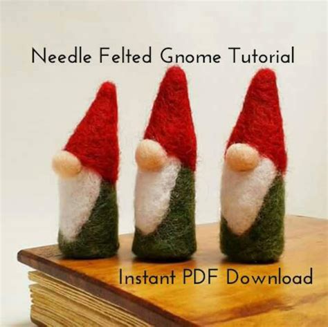 Needle Felting Tutorial Pdf Norwegian Gnomes Tomte Nisse Etsy Uk