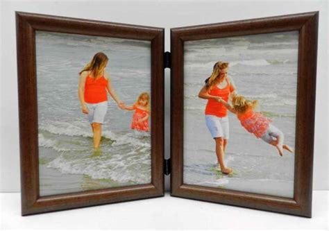 35x5 4x5 4x6 5x7 Cherry Finish Double Hinged Vertical Wood Picture