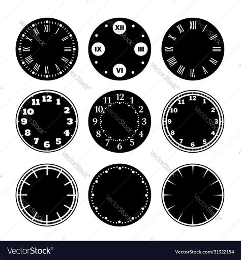 Clock face Royalty Free Vector Image - VectorStock