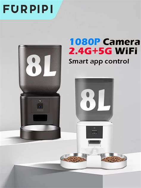 Умная автоматическая кормушка для кошек с HD-камерой 1080P 5G WiFi ...