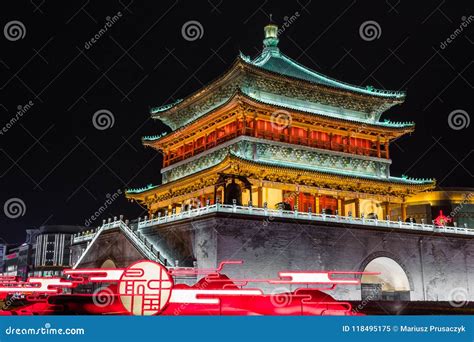 Xian China May 23 2018 Famous Bell Tower In The Xi`an City