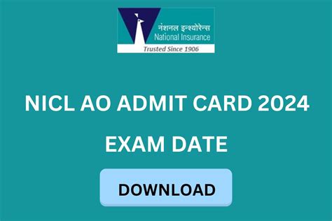 Nicl Ao Admit Card 2024 Prelims Exam Date Download Link