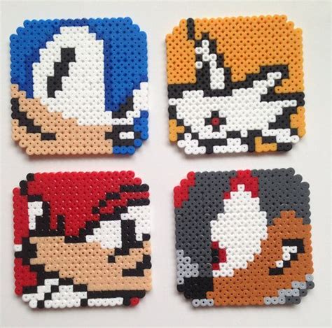 Sonic The Hedgehog Hama Bead Coasters Hama Beads Coasters Hama Beads