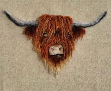 Needle Felted Highland Cow Creative Thread Studio