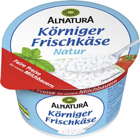 Körniger Frischkäse Natur 200 g in Bio Qualität von Alnatura