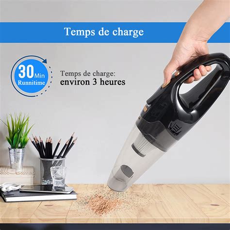 Aspirateur à Main sans Fil 8000Pa USB 120W Le Type Humide et Sec avec