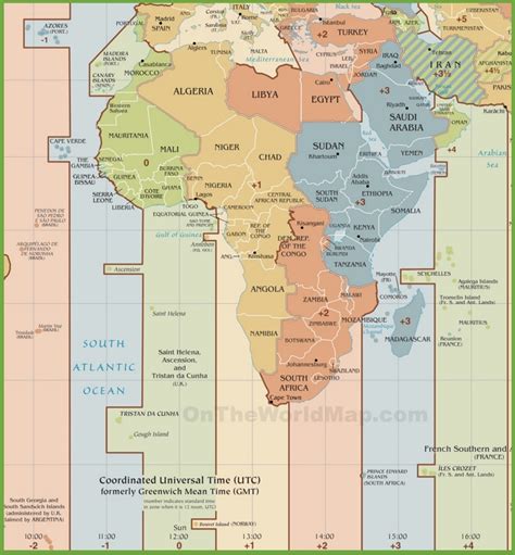 Africa Time Zone Map