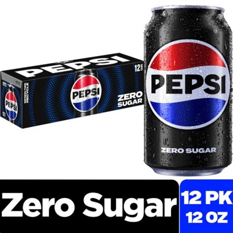 Pepsi Cola® Zero Sugar Soda Cans 12 Pk 12 Fl Oz Kroger