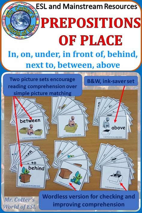 Use These Beginner Preposition Of Place Cards And Worksheets For