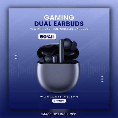 Premium PSD Earbuds Super Sale Social Media Post Design