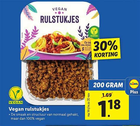 Vegan Rulstukjes Korting Aanbieding Bij Lidl Folders Nl