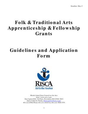 Fillable Online Arts Ri Folk Art Fellowship And Apprenticeship