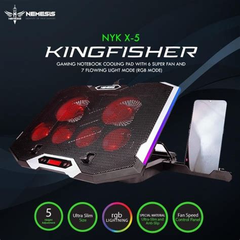 Jual Nyk Nemesis Gaming Cooling Pad X Kingfisher With Super Fan