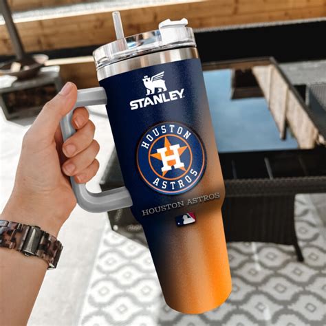 Mlb Houston Astros Custom Stanley Quencher Oz Stainless Steel Tumbler