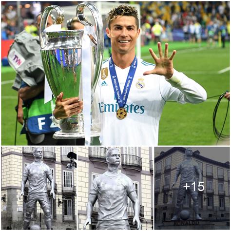 En Homenaje A Cr7 Se Construyó Una Estatua De Cristiano Ronaldo En La Capital De Madrid Que