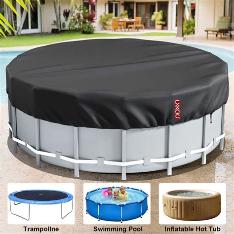 LXKCKJ 8 Ft Round Pool Cover Solar Covers For Above Ground Pools EBay