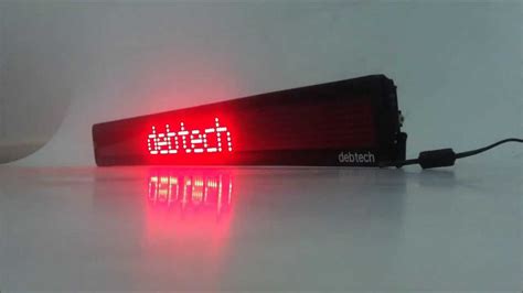 CARTEL LED PROGRAMABLE TEXTO PASANTE MATRIZ 7x120 Pixeles Debtech