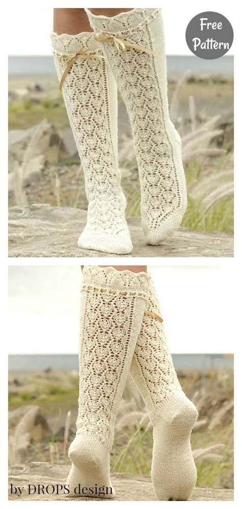 10 Knee High Socks Free Knitting Pattern Sock Knitting Patterns