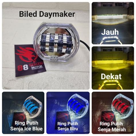 Jual Lampu Tembak Biled Daymaker Jauh Dekat Putih Kuning Super Terang