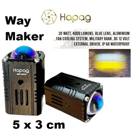 Jual Lampu LED Tembak HAPAG X1 LASER Foglamp Kotak WAY MAKER UW1 20W