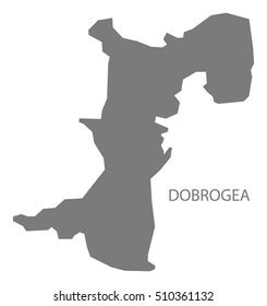 Dobrogea Romania Map Grey Stock Vector (Royalty Free) 510361132 ...