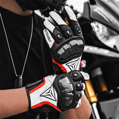 Classic Leather Racing Gloves Mdl0305 Motowolf